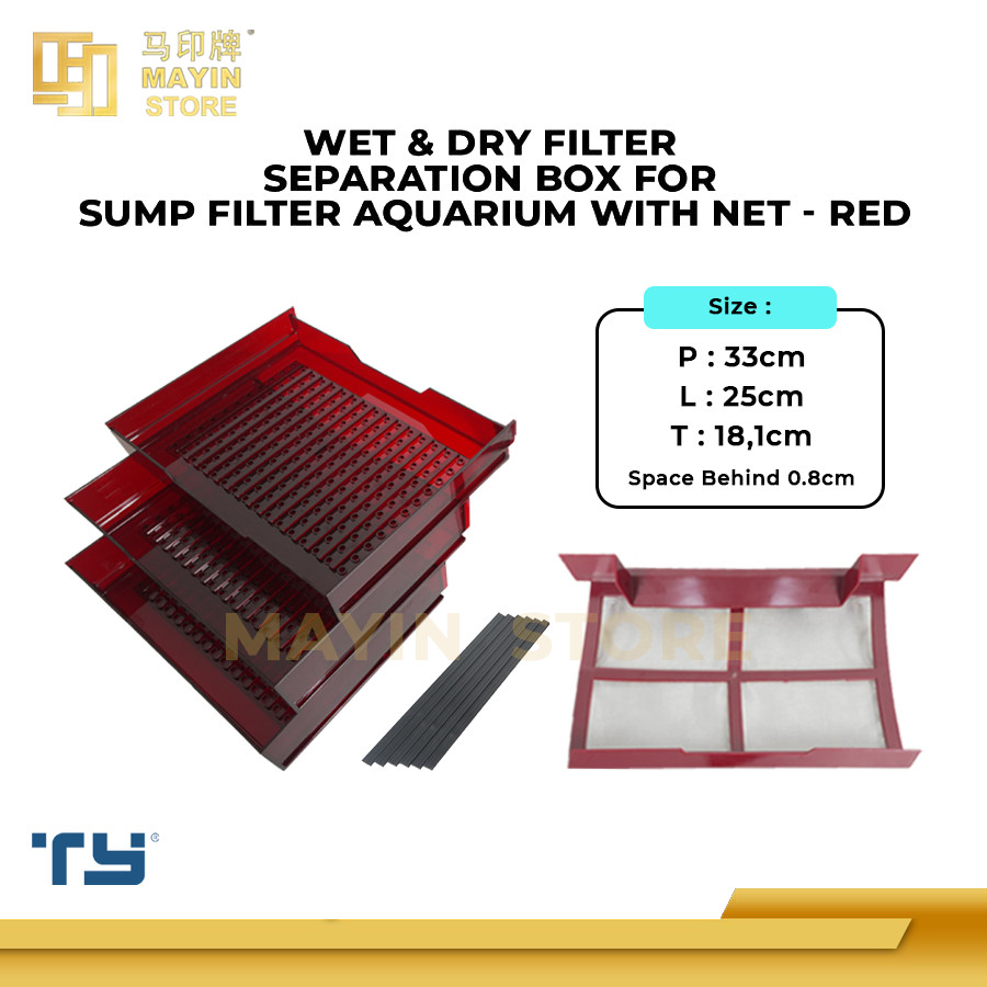 Jual Wet & Dry Filter Separation Box with Net for Sump Filter Aquarium ...