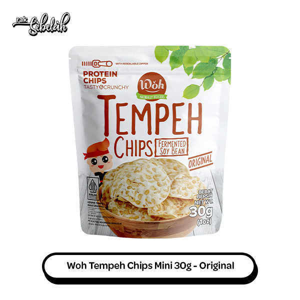 Jual Woh MINI Tempeh Chips Original 30gr - Keripik Tempe Gluten Free ...