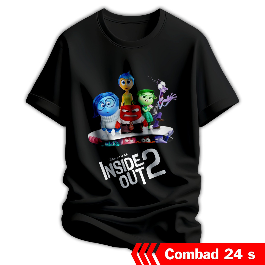 Disney Regular Print Inside Out Kaos Wanita