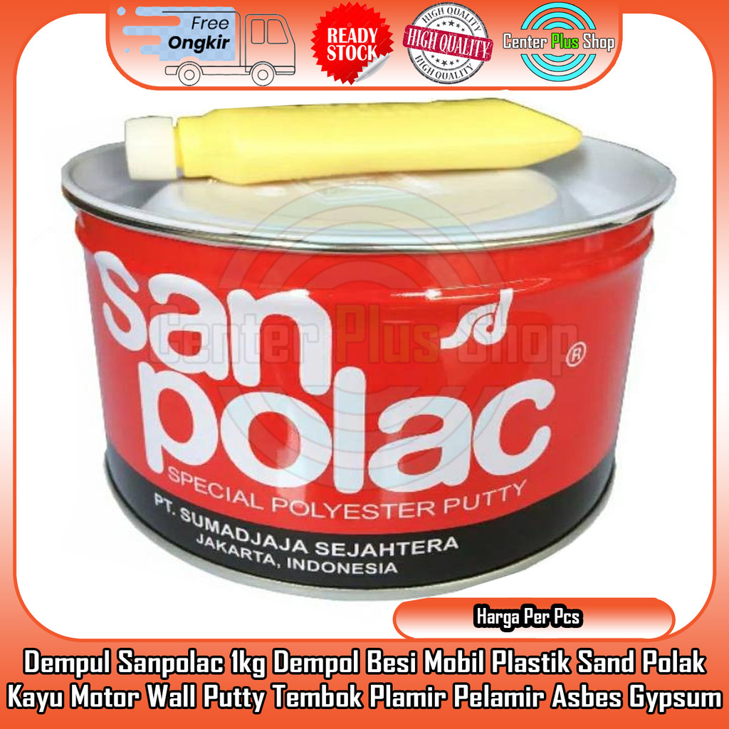 Jual Sanpolac Plamir Pelamir Dempul 1kg 250 gram Dempol Besi Mobil ...