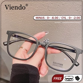 Viendo Kacamata Photocromic Anti Radiasi Minus Blueray Wanita Pria Cowok Korea Style Frame 2 In