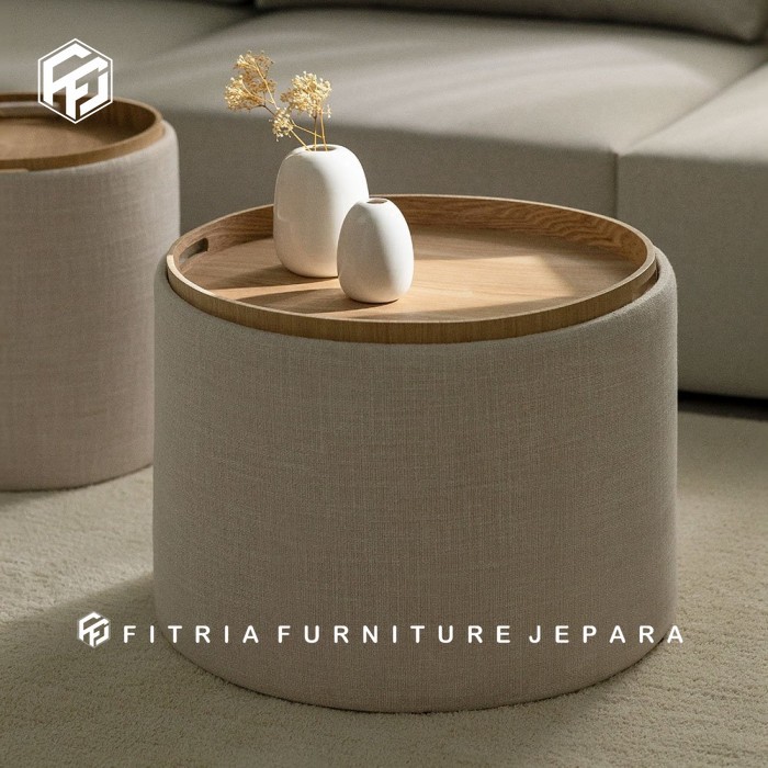Jual coffe table modern home 2 fungsi puff busa | Shopee Indonesia