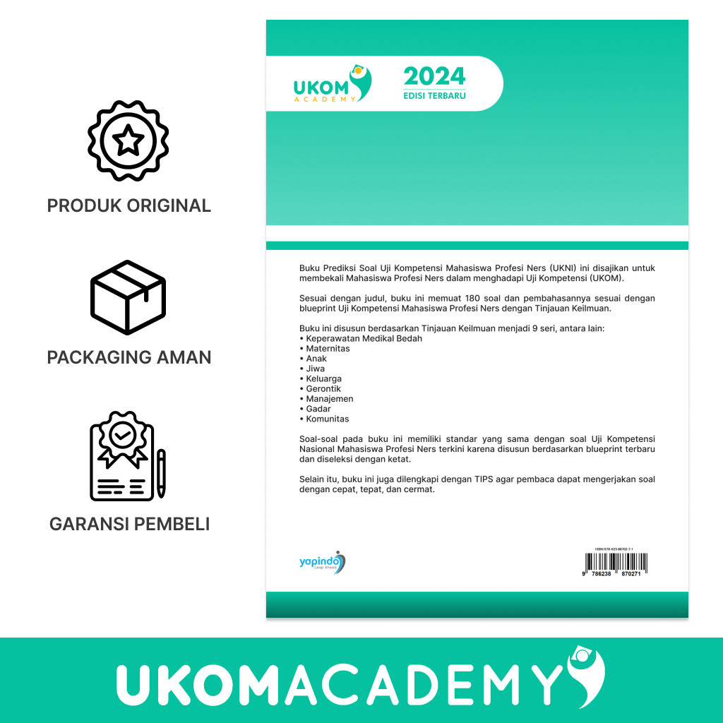 Jual UKOM Academy Buku Prediksi Soal UKOM Profesi Ners ( UKNI ) 2024 ...