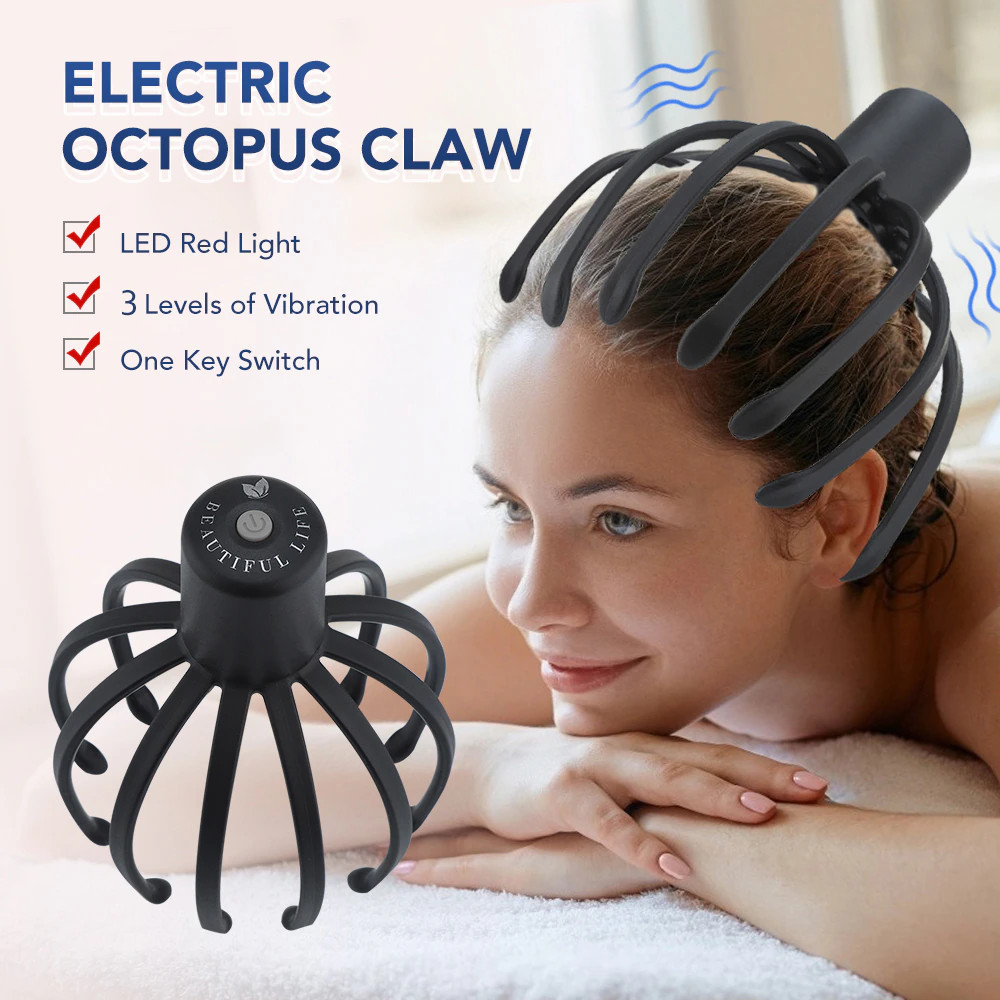 Jual PREORDER Rechargeable Head Massager Octopus 12 Claws Scalp ...