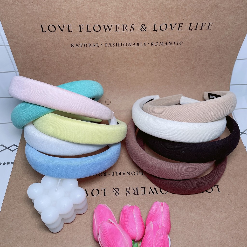 Jual ☀COD☀ Bando Korea tebal simple Korean head band polos Bandana ...