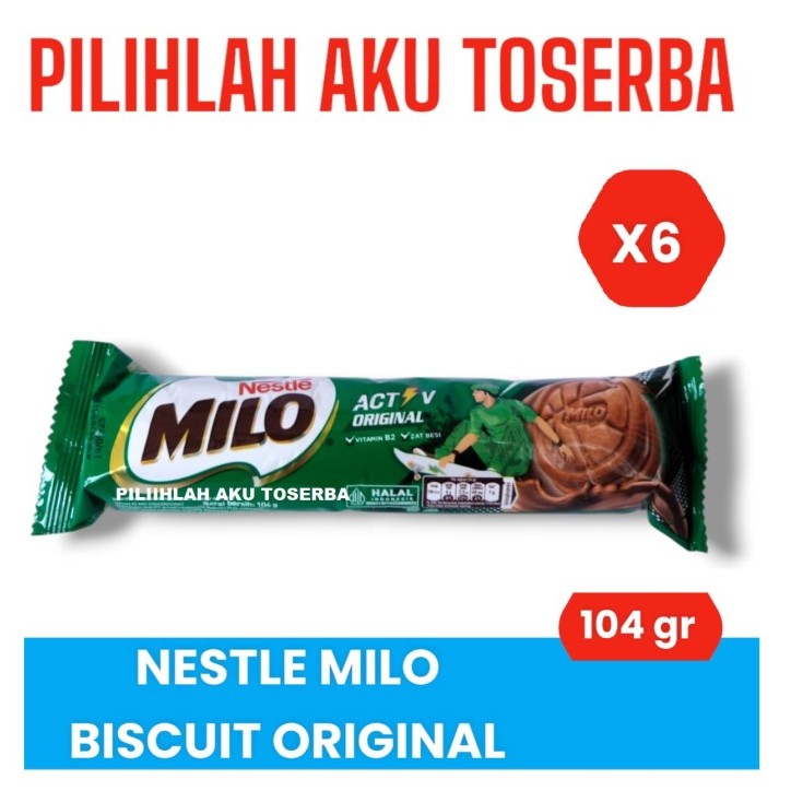 Jual Biskuit MILO ORIGINAL Roll 104 gr - ( HARGA 6 PCS ) | Shopee Indonesia