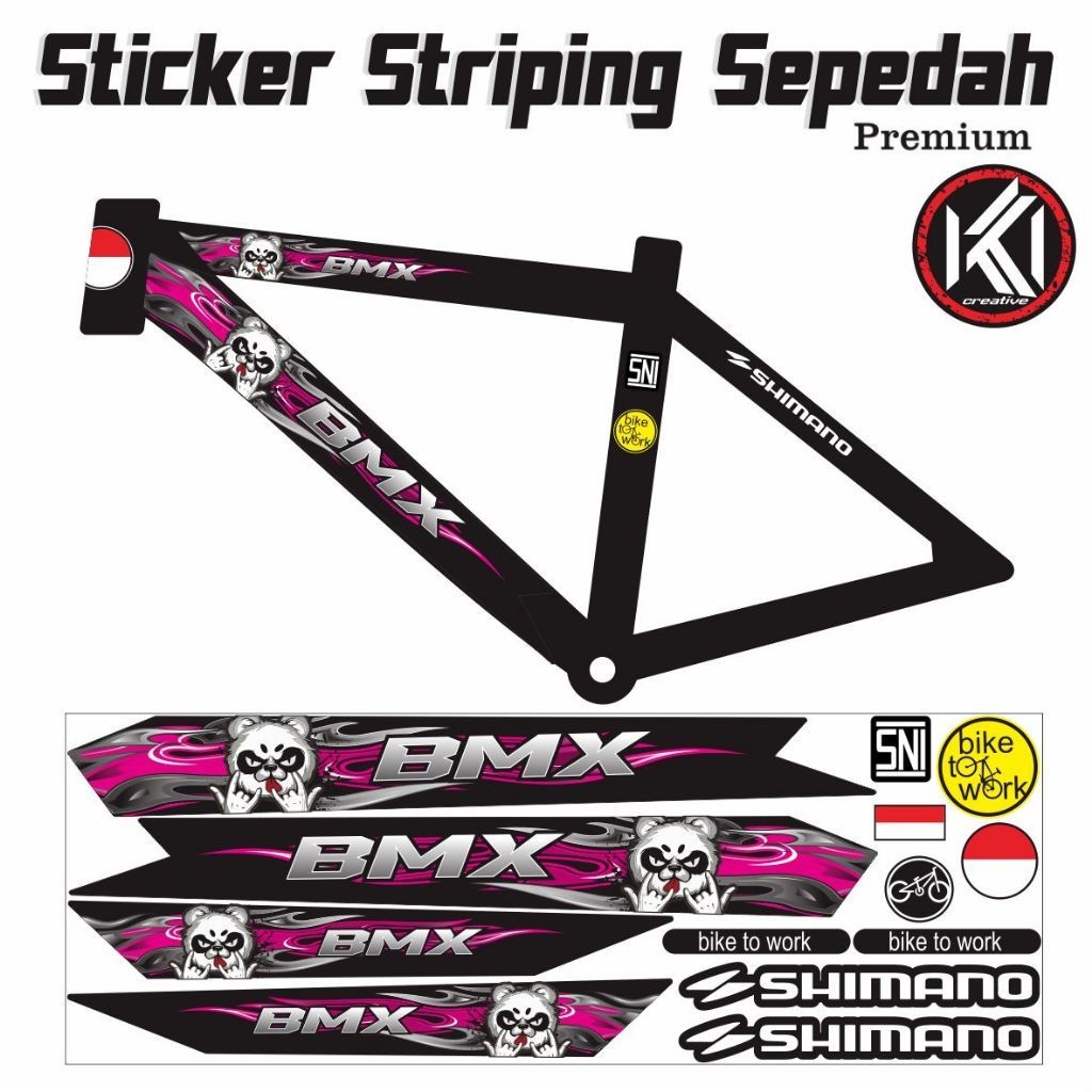 Jual STICKER STRIPING SEPEDAH ALL BMX NEW MOTIP SIMPEL DAN ELEGAN DECAL ...