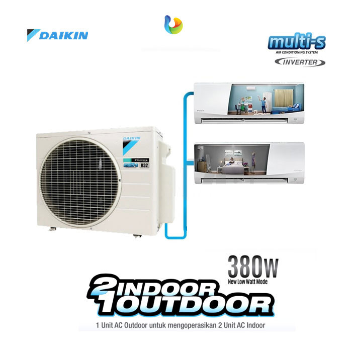 Jual AC Daikin Multi S 2 Koneksi Outdoor 2 PK Type MKC50 (Indoor 1/2PK ...
