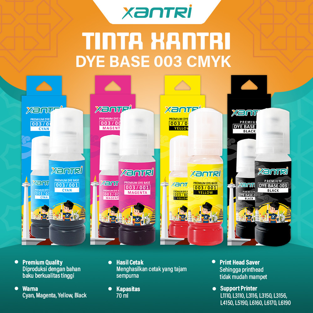 Jual Xantri - Tinta Xantri 003 001 Dye Pigmen 003 / Sublim 003 L1110 ...