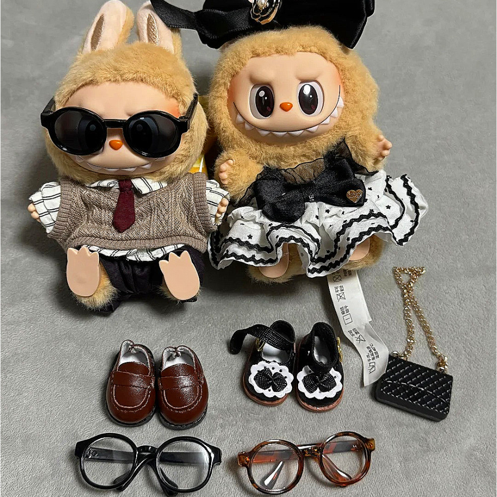 Jual Elegant & Casual Shoes for Labubu 10/15cm Cotton Dolls Shoes ...