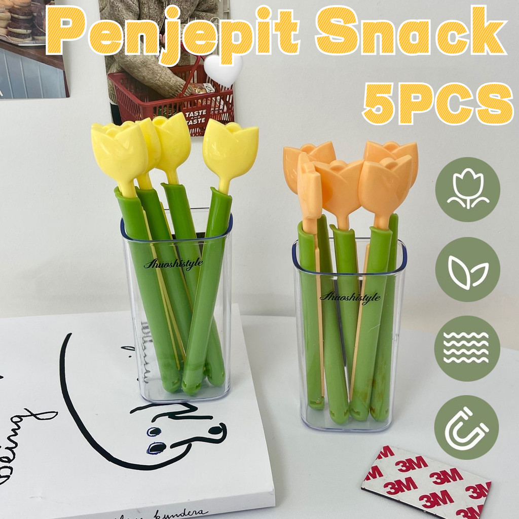 Jual Penjepit Snack Motif Tulip 5pcs / Klip Makanan / Penjepit Snack ...