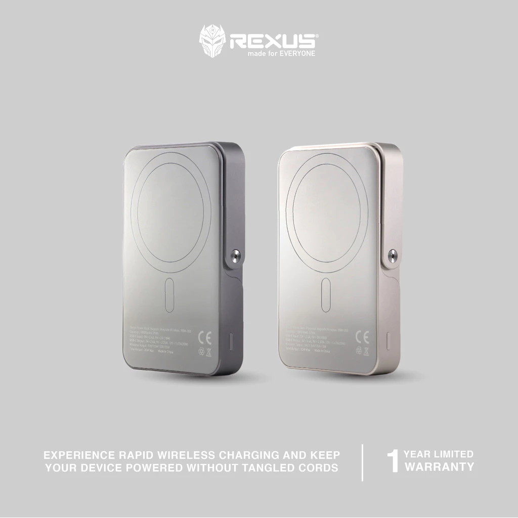 Rexus Wireless Power Bank 10000mAh PBM-200 Magsafe 20W Fast Charging Type