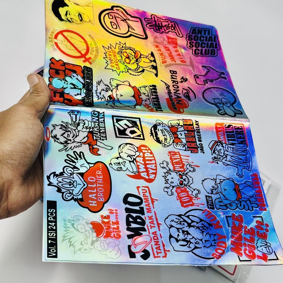 Jual OS- Vol 7 Sticker Paket Variasi - Hologram & Vinyl, Pack Lengkap ...