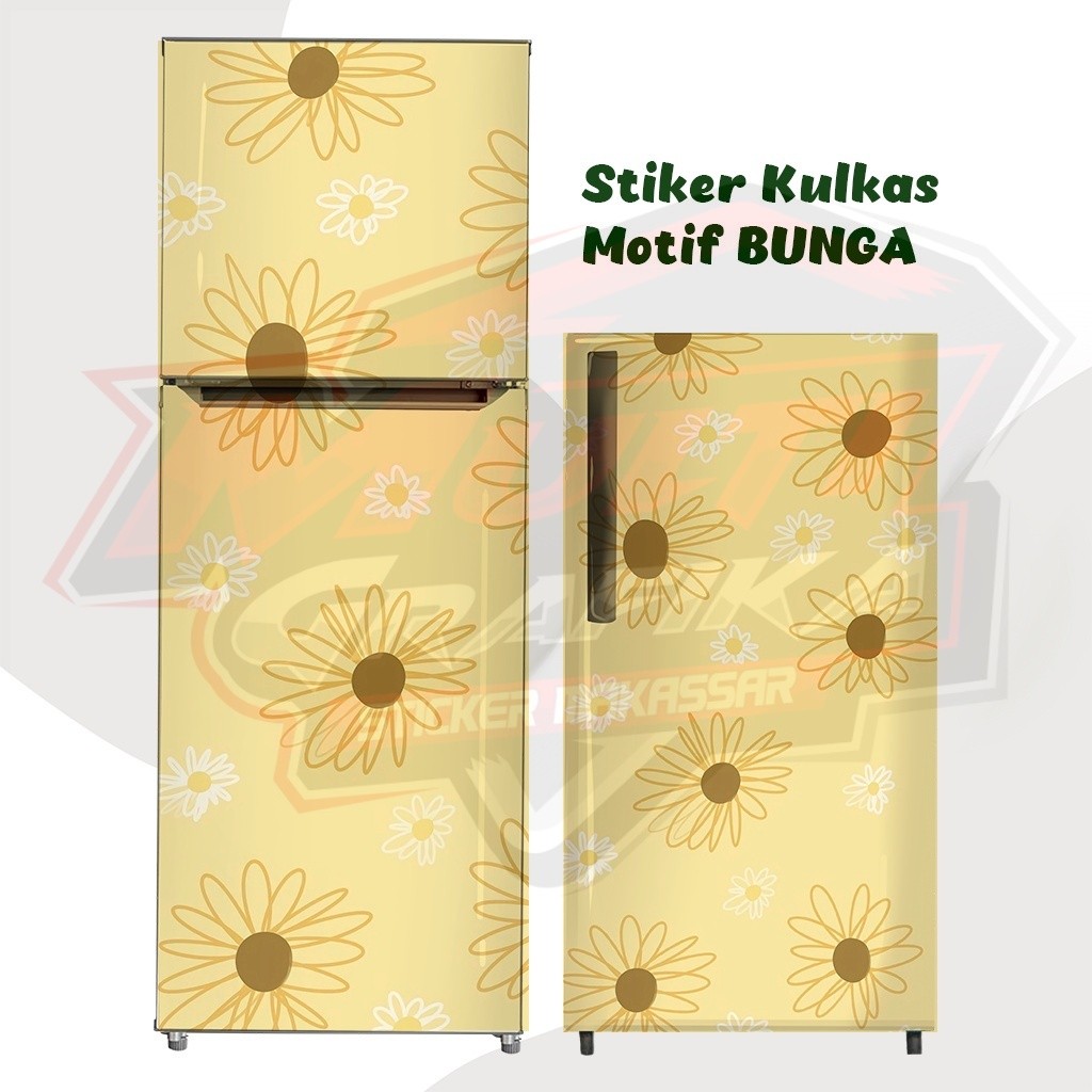 Jual Stiker Setiker Sticker Kulkas Pintu dan Kulkas Pintu Motif Bunga ...
