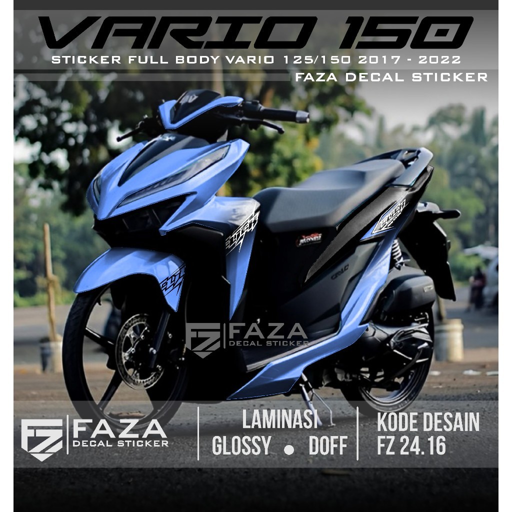Jual DECAL STIKER VARIO 125/150 NEW FULL BODY CLICK GRADASI TERBARU ...