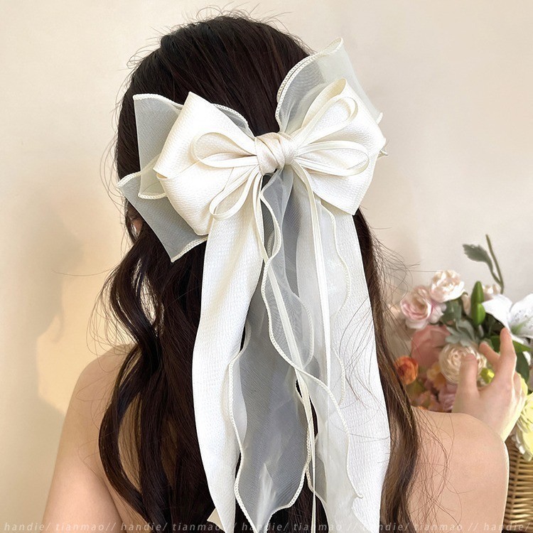 Jual Town Shell - Tiana Big Ribbon Korean Hair Claw / Jepit Rambut Pita ...