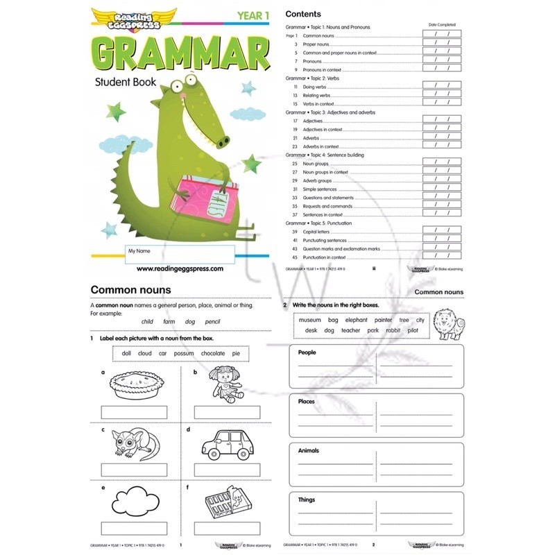 Jual Reading Eggspress Grammar Year 1 2 3 4 5 6 