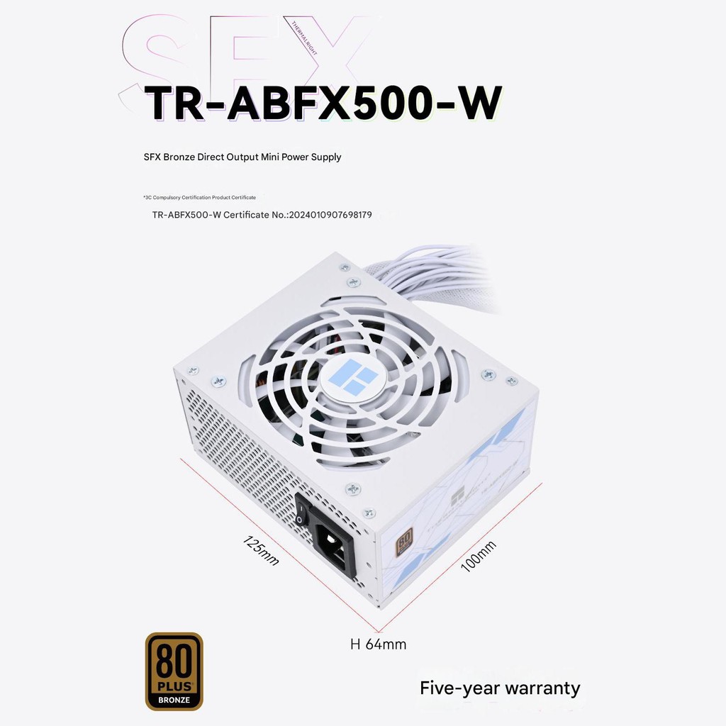 Jual THERMALRIGHT TR-ABFX500-W SFX WHITE 500W 80 Plus Bronze PSU