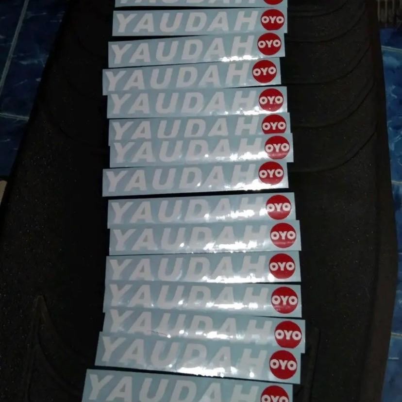 Jual Sticker YAUDAH OYo stiker bisa di bake di motor kaca helm labtop ...
