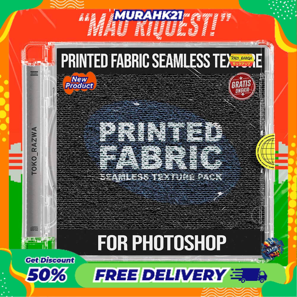 Jual Photoshop PSD - Printed Fabric Seamless Texture Pack - 160523 PS ...