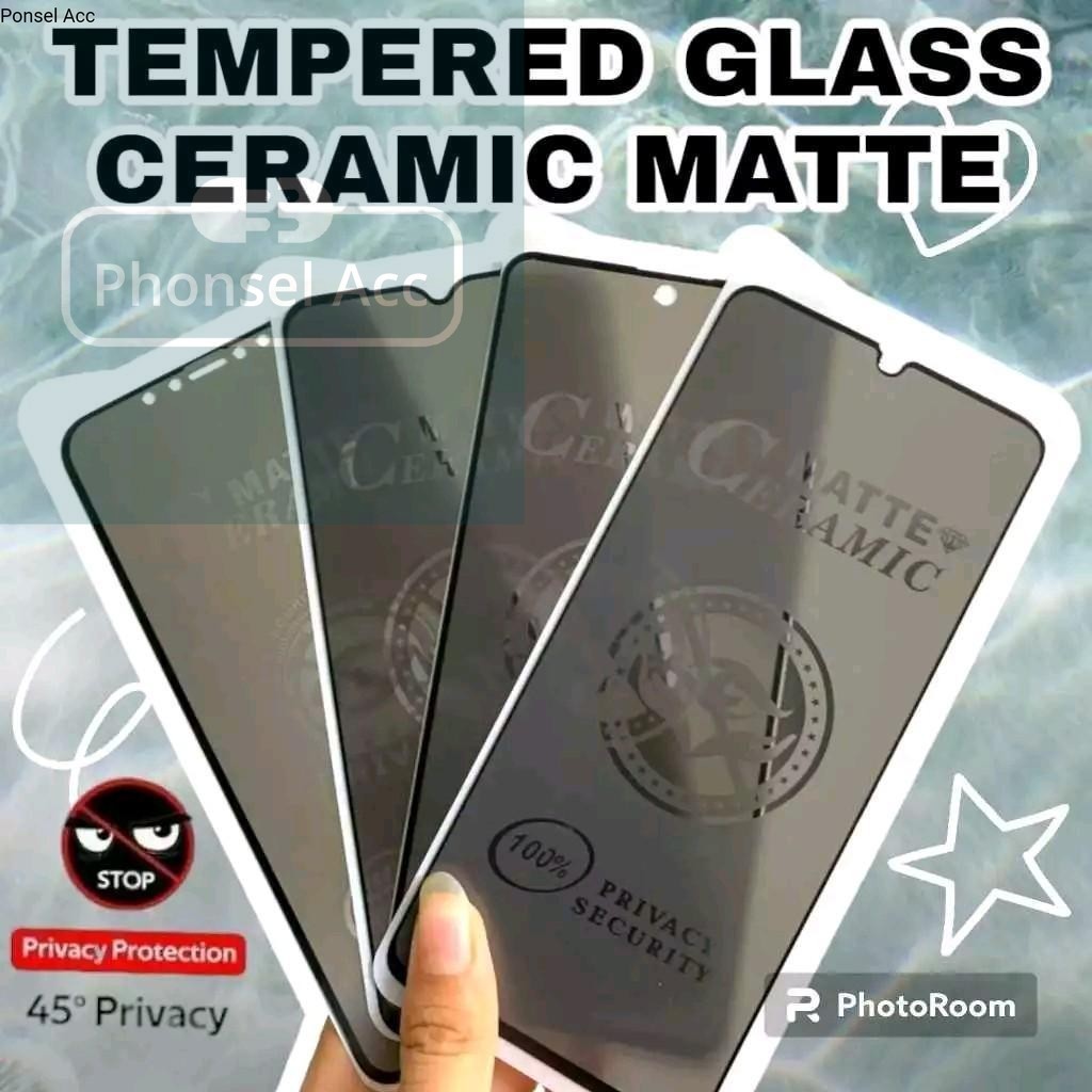 Opaque Privacy Film For Realme C53 – Ceramic Glass Black Flexible Screen Protector