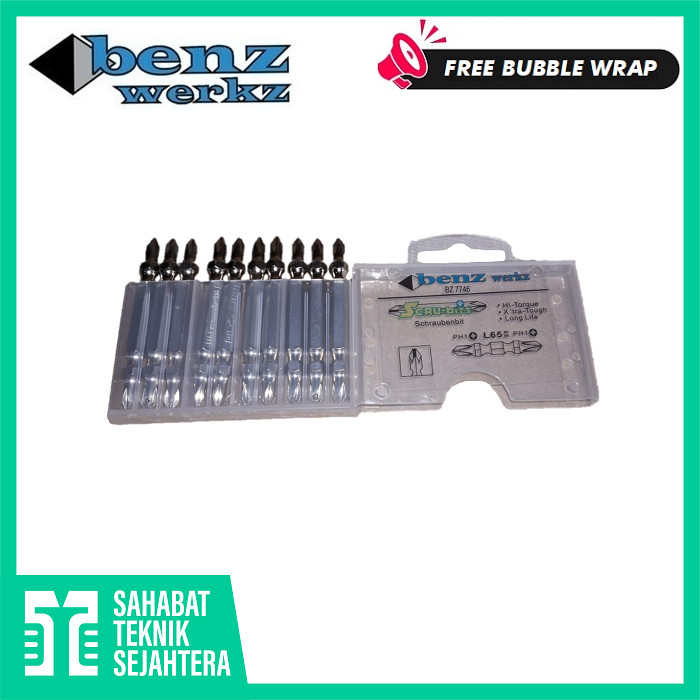 Jual BENZ Mata Bor Obeng Plus PH1 65mm Screwdriver Bit Kembang Angin ...