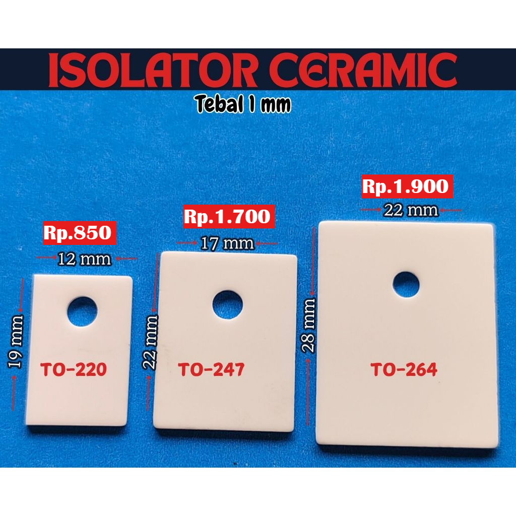 Jual ISOLATOR CERAMIC UNTUK TRANSISTOR & MOSFET | Shopee Indonesia