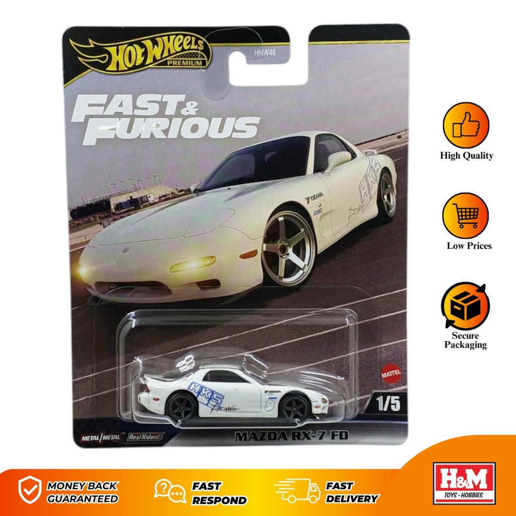 Jual Hot Wheels Premium Fast & Furious Mazda RX-7 RX7 FD Putih HKS ...