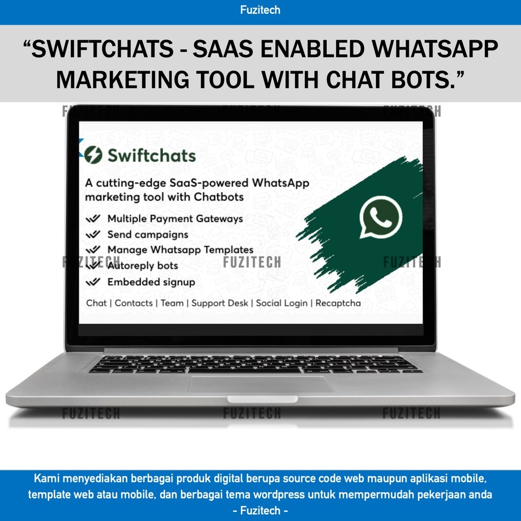 Jual SOURCE CODE APLIKASI WEB SWIFTCHATS - SAAS ENABLED WHATSAPP ...