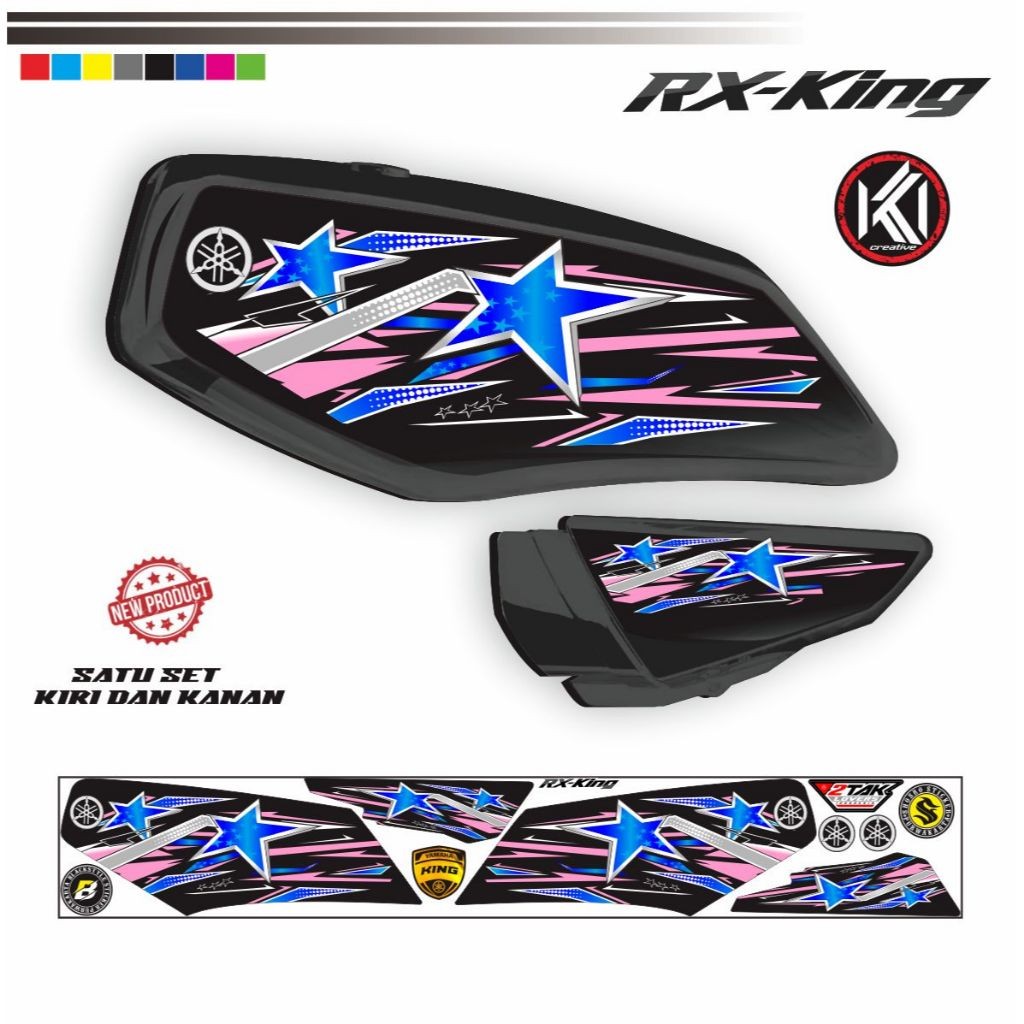 Jual VARIASI STIKER NEW STRIPING STICKER MOTOR RX-KING NEW MOTIP SIMPEL ...