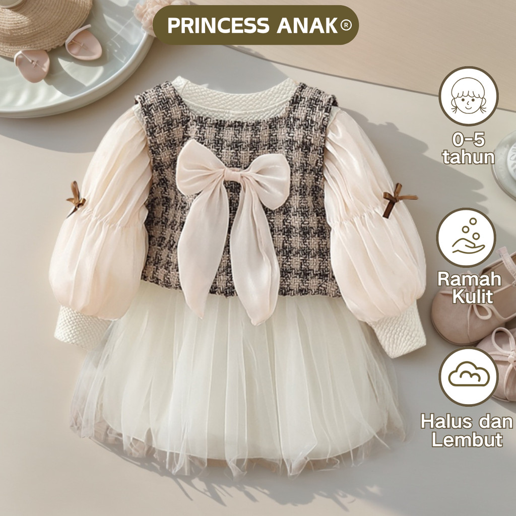Jual [PRINCESS ANAK] 0-5 Tahun dress anak perempuan gaun anak perempuan ...