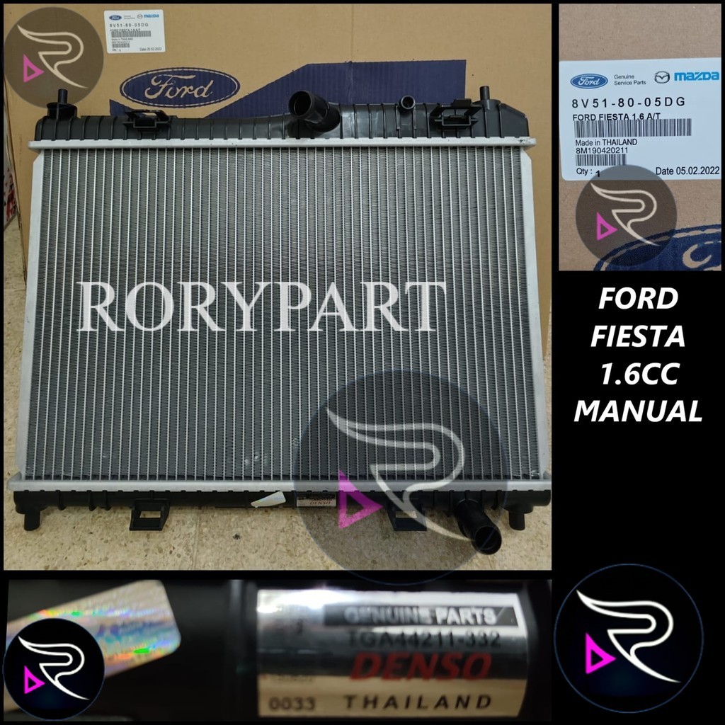 Jual RADIATOR ASSY FORD FIESTA 1.6CC MANUAL ORIGINAL DENSO JAPAN ...