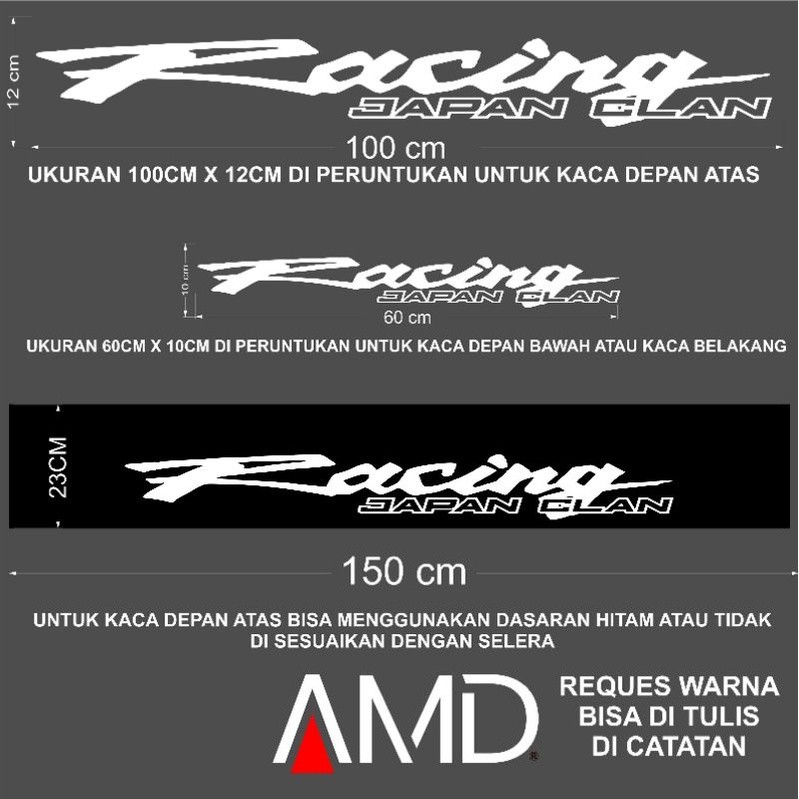 Jual STIKER KACA DEPAN STICKER MOBIL STIKER BELAKANG MOBIL RACING ...