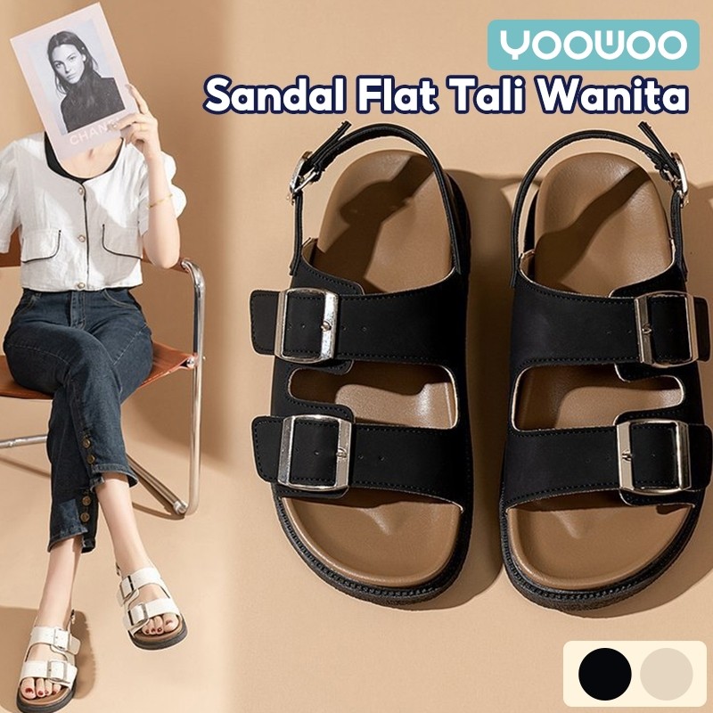 Jual YooWoo Sandal Platform Wanita / Sandal Tali Belakang / Sandal Tali ...