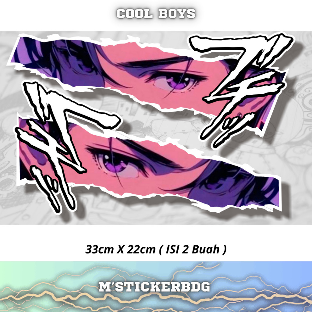 Jual Sticker Stripping All Type Motor Print Stiker Mata Anime Cool Boys ...