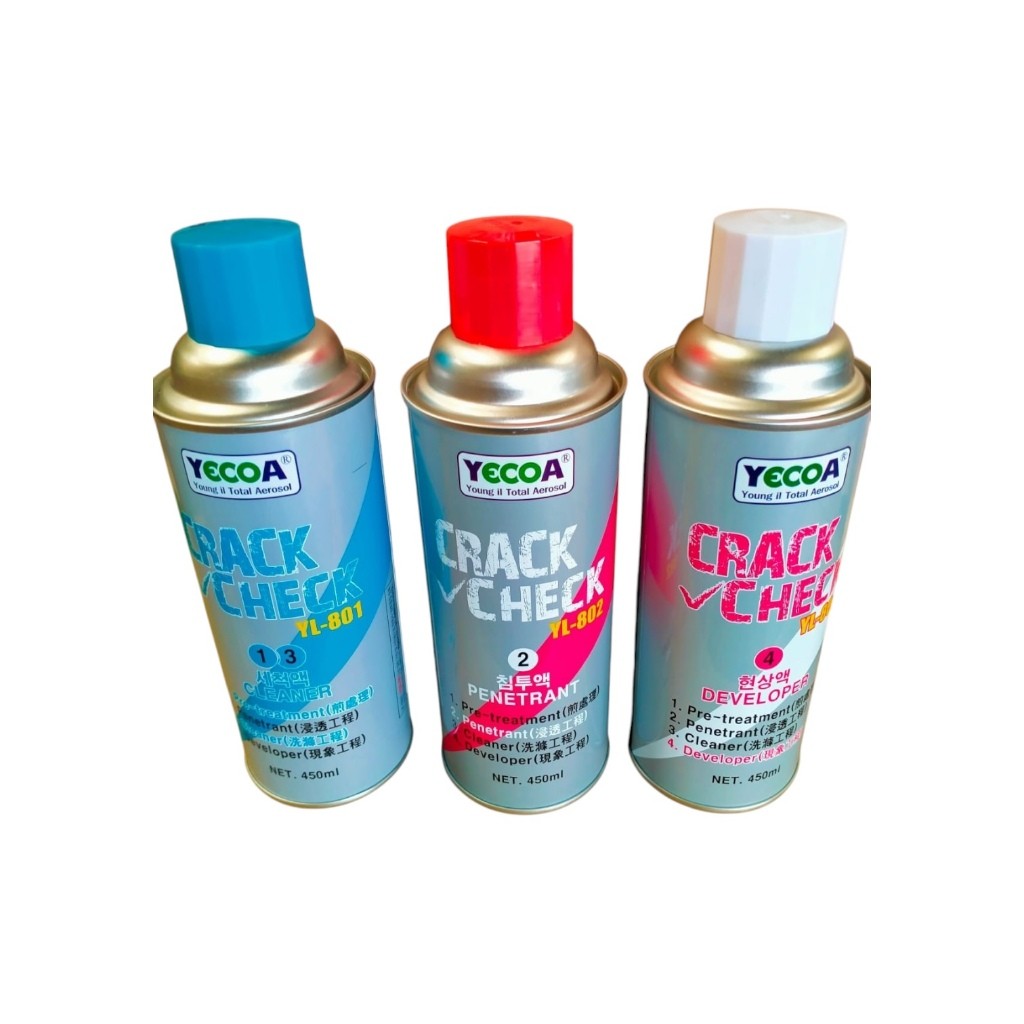 Jual YECOA Crack Check Kit (YL-801 Cleaner, YL-802 Penetrant, YL-803 ...