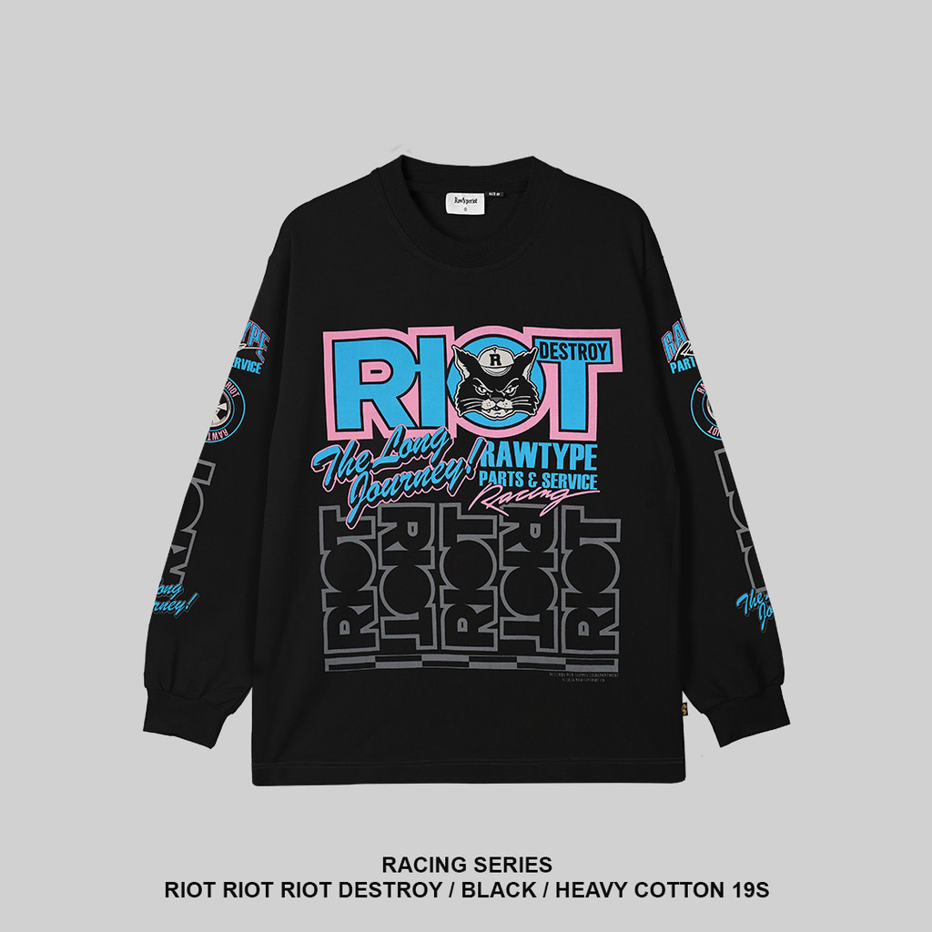 Jual RAWTYPE RIOT Riot Riot Riot Destroy Long Sleeve - Black | Shopee ...