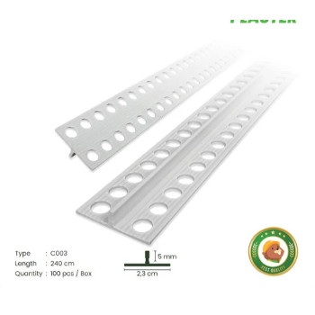 Jual UPVC CORNER BEAD / INNER BEAD / CONTROLLER PLASTER 2,4 M ...