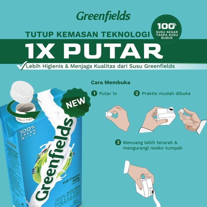 Jual GREENFIELDS UHT LOW FAT 950ML | Shopee Indonesia