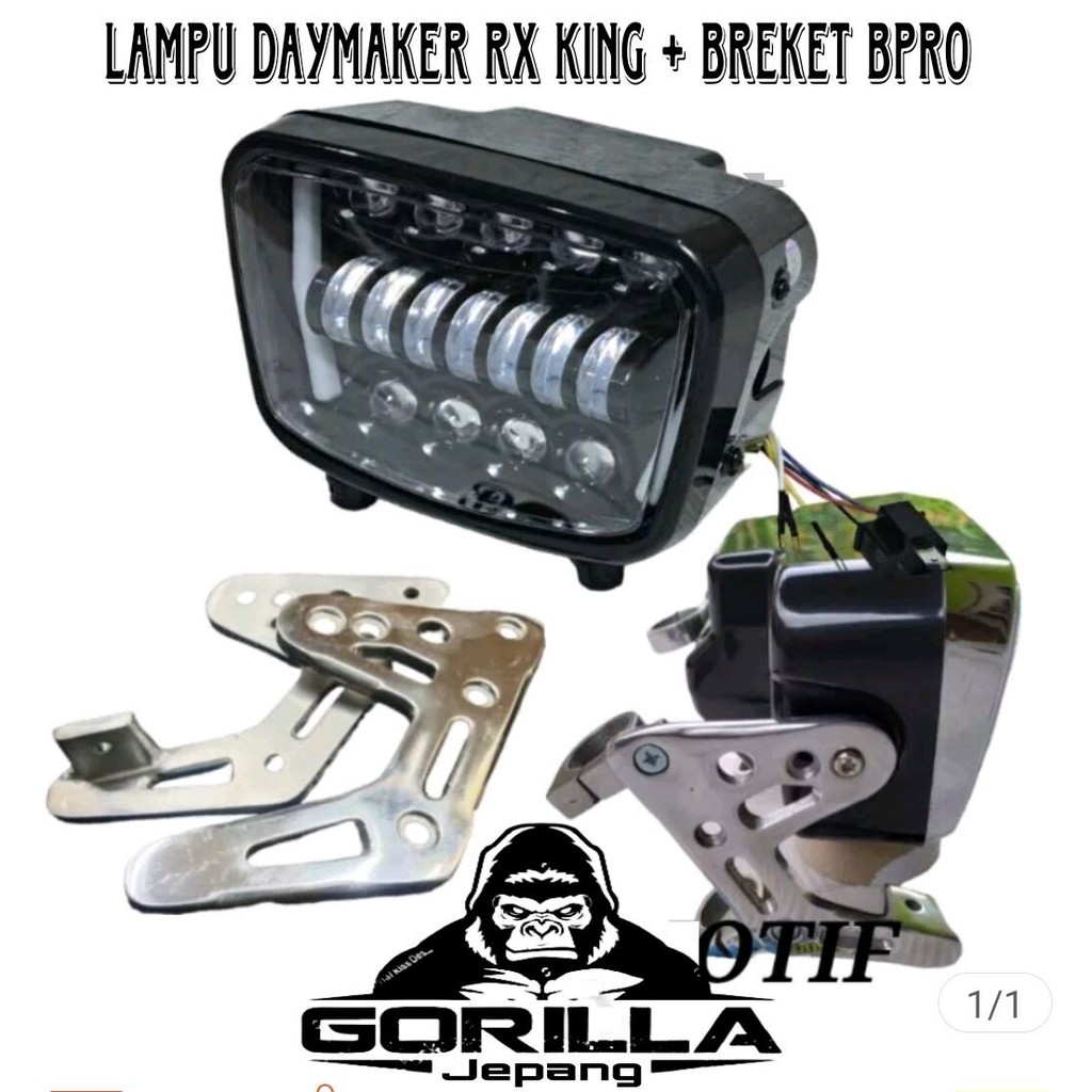 Jual lampu depan daymaker rx king led set breket bpro | Shopee Indonesia