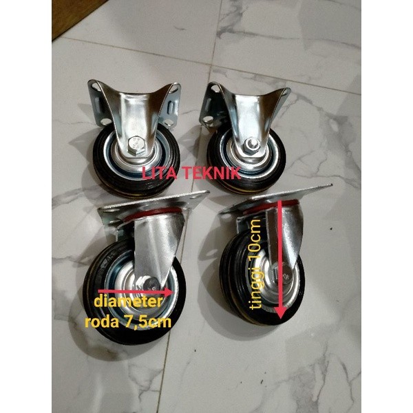 Jual Roda Karet 3 Inchi Roda Casters 3