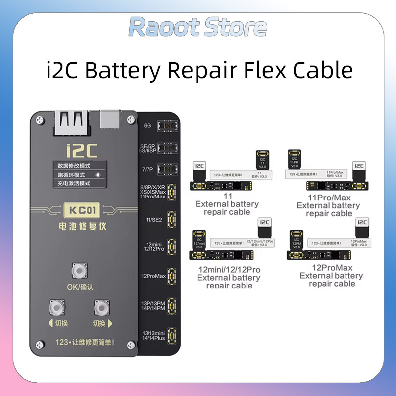 Jual i2C Battery Repair Flex Cable i6S KC01 Programmer For iPhone 12 13 ...