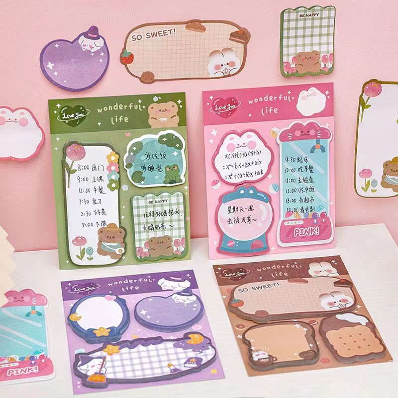 Jual Sticky Note Lucu 3 IN 1/Sticky note kartun/(60 lembar) Memopad ...