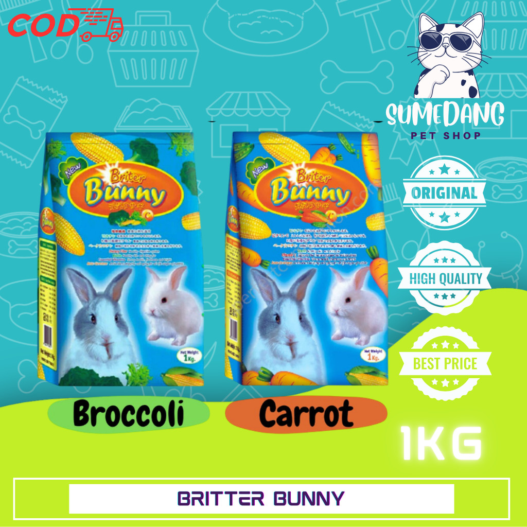 Jual BRITER BUNNY 1kg makanan kelinci Rabbit food 1 kg Britter Bunny ...