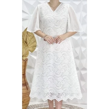 Siren Dress Semi Prancis Kombinasi Mute