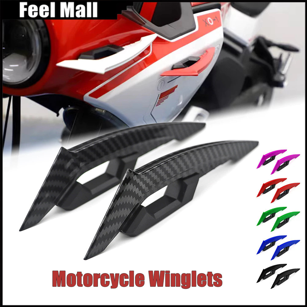 2 Buah Winglet Sepeda Motor Spoiler Sisi Depan Winglet Sepeda Motor Kit Sayap Skuter Universal