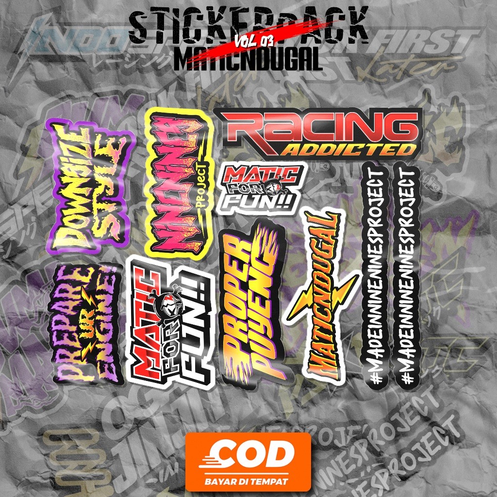 Jual Sticker Pack MaticNdugal Vol 01 Downsiza Style Proper Puyeng ...