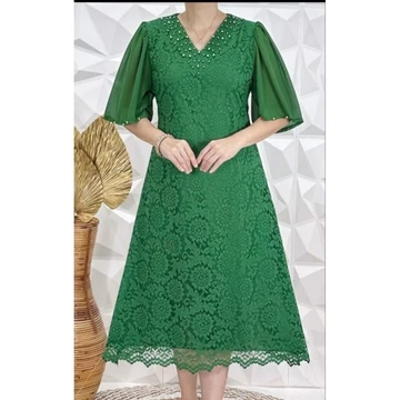 Siren Dress Semi Prancis Kombinasi Mute