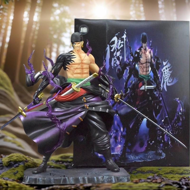 Estátua Roronoa Zoro Wano: One Piece Anime Mangá - Tudo de Marvel DC Netflix Geek Funko Pop Colecionáveis