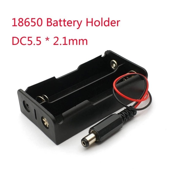 Jual 2x 18650 Battery Holder Baterai Case Box 7.4v 8.4v + Jack DC ...